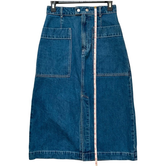 GAP Denim A-line midi vintage skirt. Size 4 - Picture 4 of 7